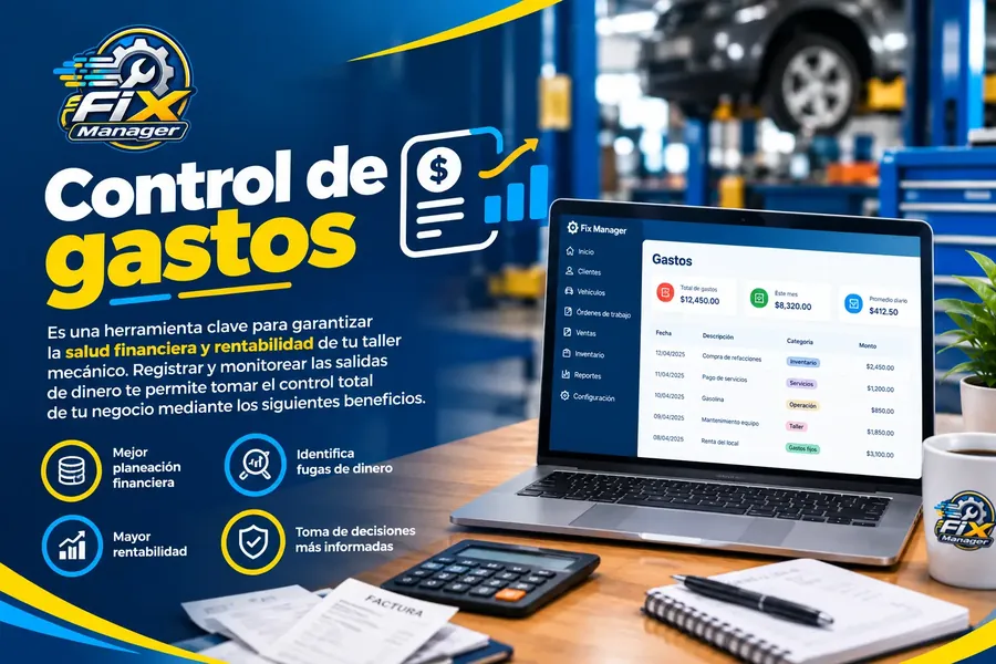 Control de los gastos operativos del taller mecánico