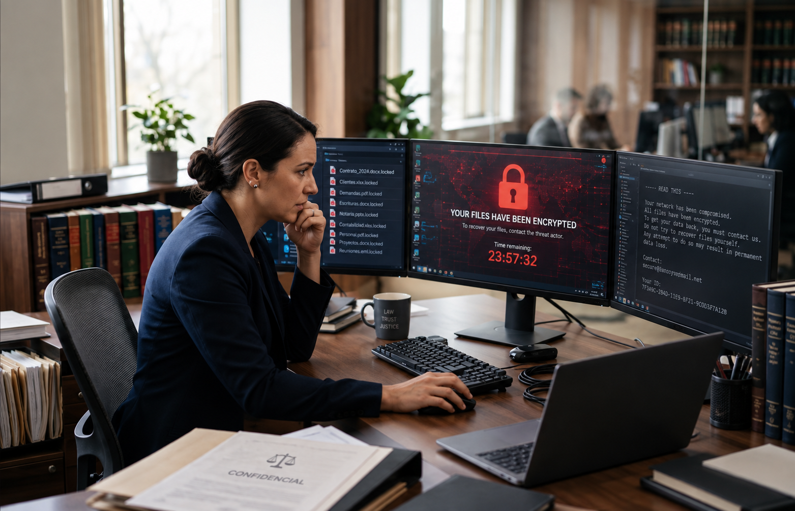 Ciberseguridad para notarías y despachos legales Ransomware en notarías y despachos jurídicos en México - protección con FortiGate