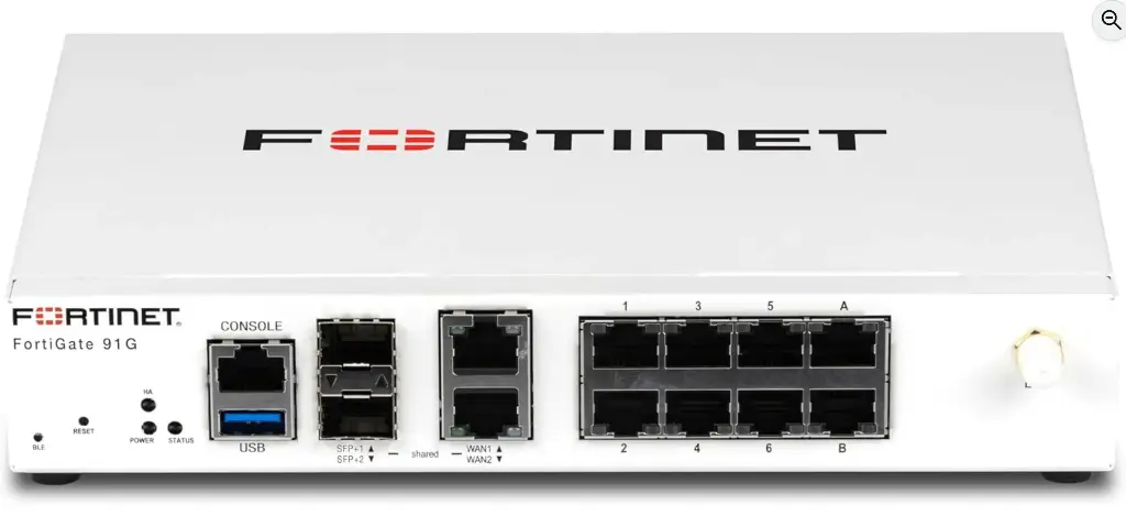 FortiGate-91G Hardware plus 1 Year FortiCare Premium and FortiGuard