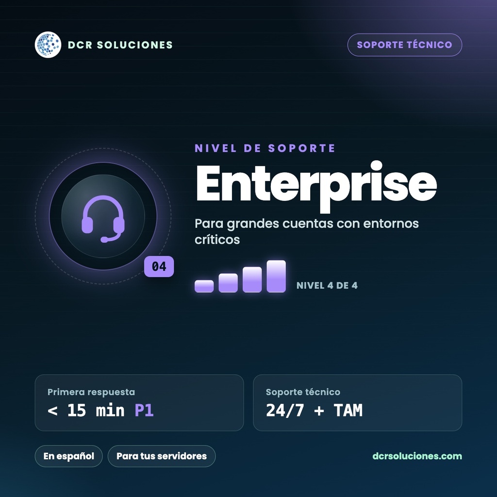 Soporte técnico Enterprise para servidores
